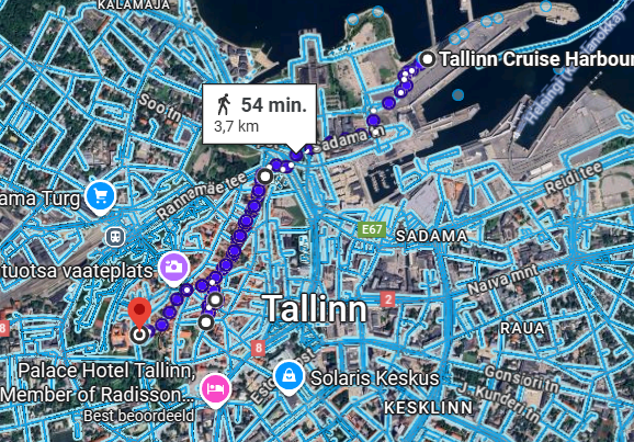 TALLINN ESTLAND CRUISEHAVEN WANDELING IN 360 GRADEN