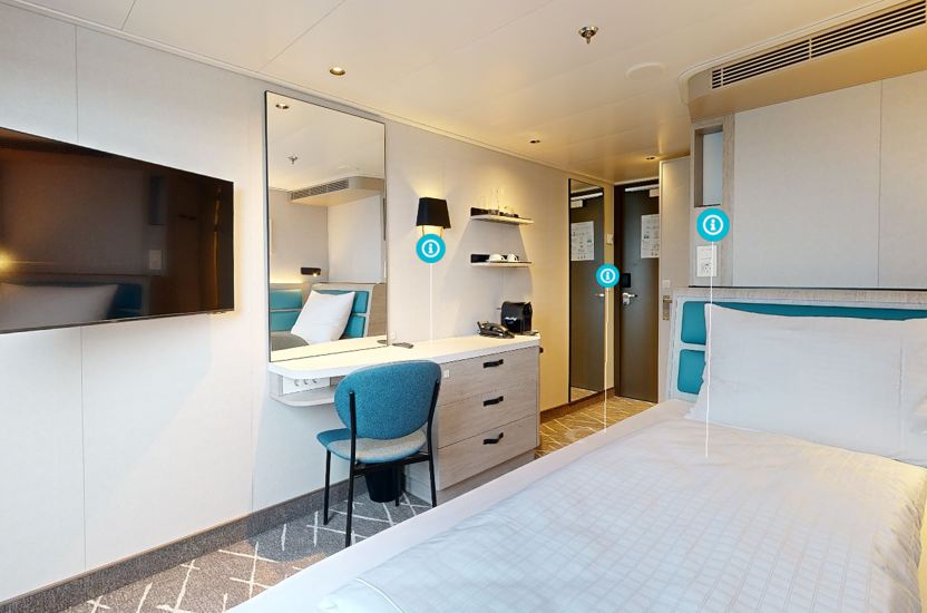 Mein Schiff Relax Solo Buitencabine &ndash; cabinefoto